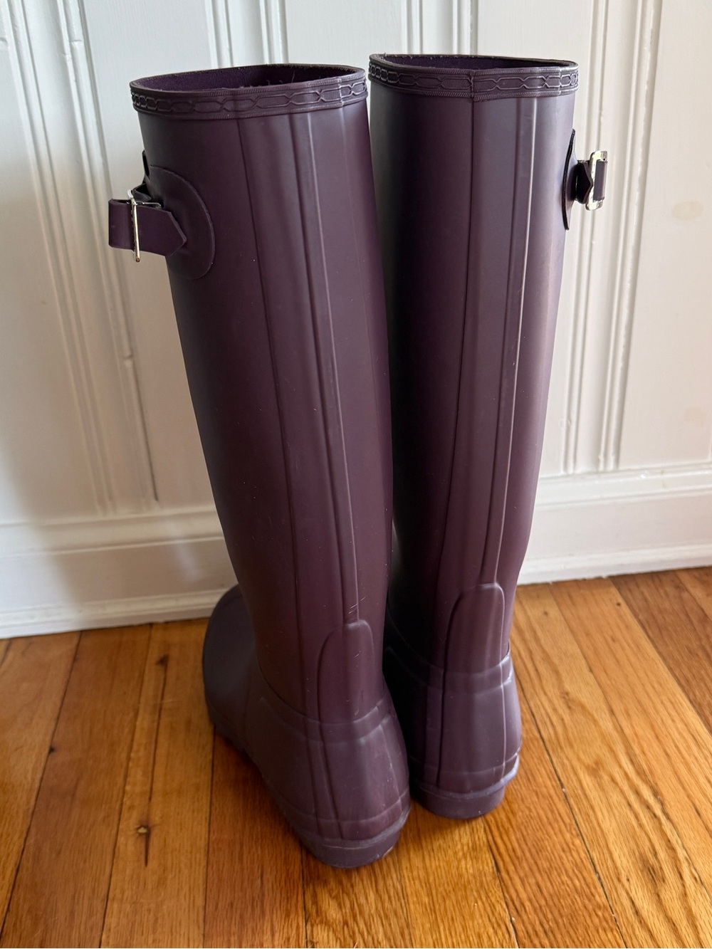 Hunter Matte Plum Knee-High Rain Boots - Picture 4 of 5